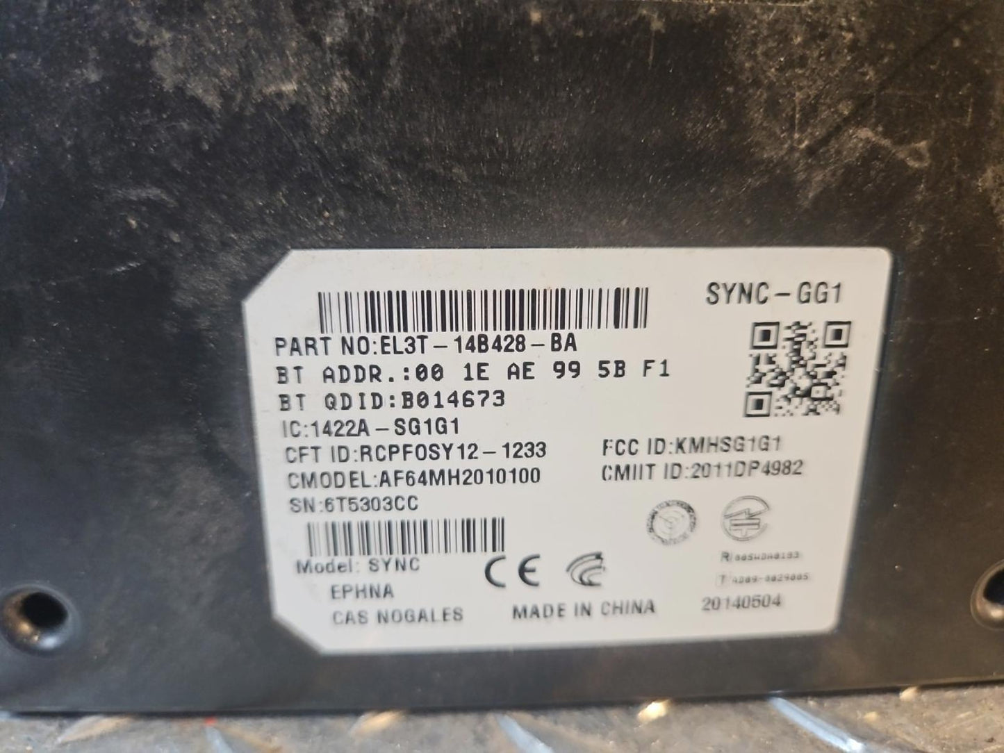 2014 F150      EL3T14B428BA COMM ECU SYNC MOD