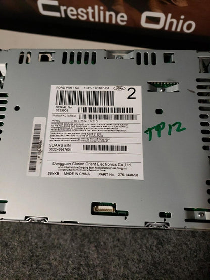 14 FORD F150 RADIO AUDIO SATELLITE RECEPTION RECEIVER CD  EL3T19C107EA